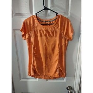 Reebok Active Wear Top Size S Soft Orange Short Sleeve